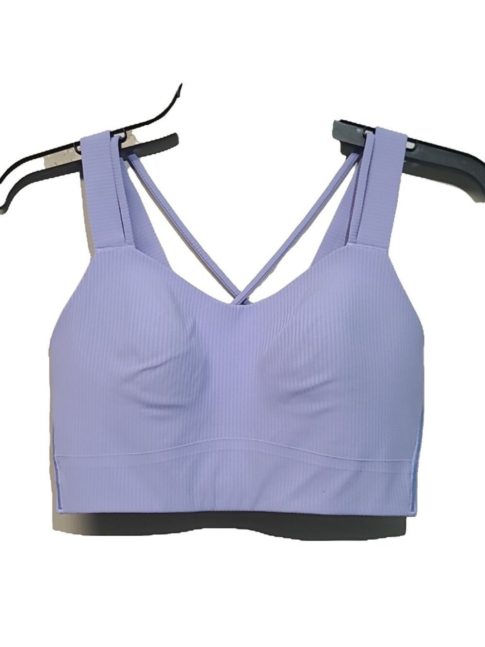 Lululemon Like a Cloud Ribbed Longline Bra Size 6 Purple Fitted
